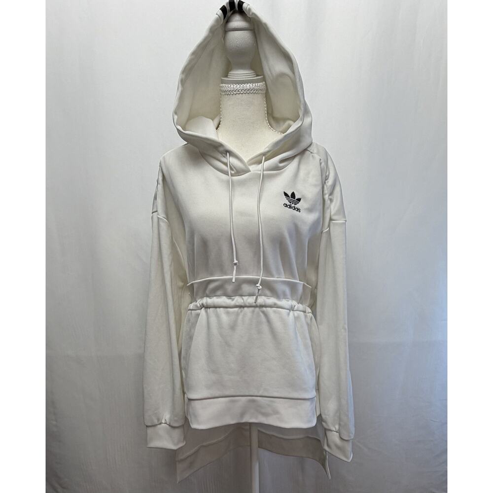 ADIDAS ORIGINALS x J KOO White Ruffle Pullover Hoodie FT9886 Size Small - Picture 2 of 5